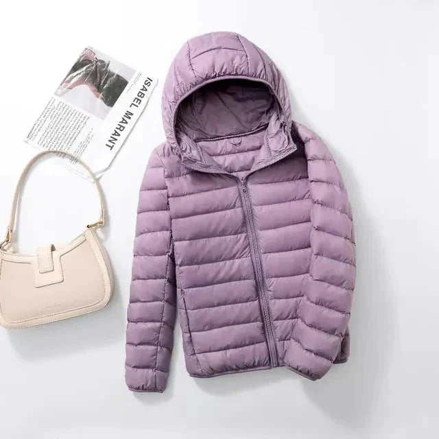 Valenzora - Lightweight hooded puffer jacket for women