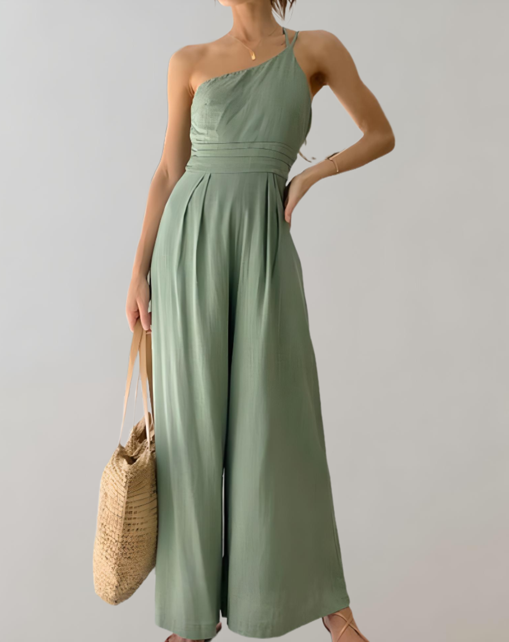 Valenzora | Elegant jumpsuit with asymmetrical straps