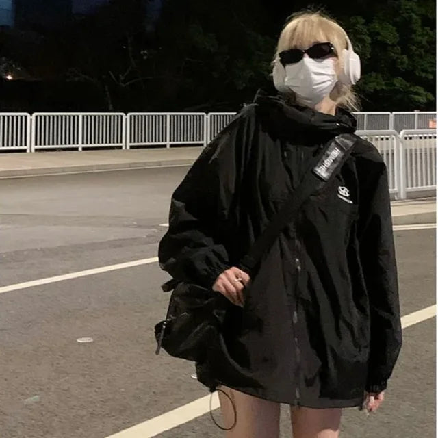 Valenzora - Women's Waterproof Hooded Zipper Windbreaker Coat