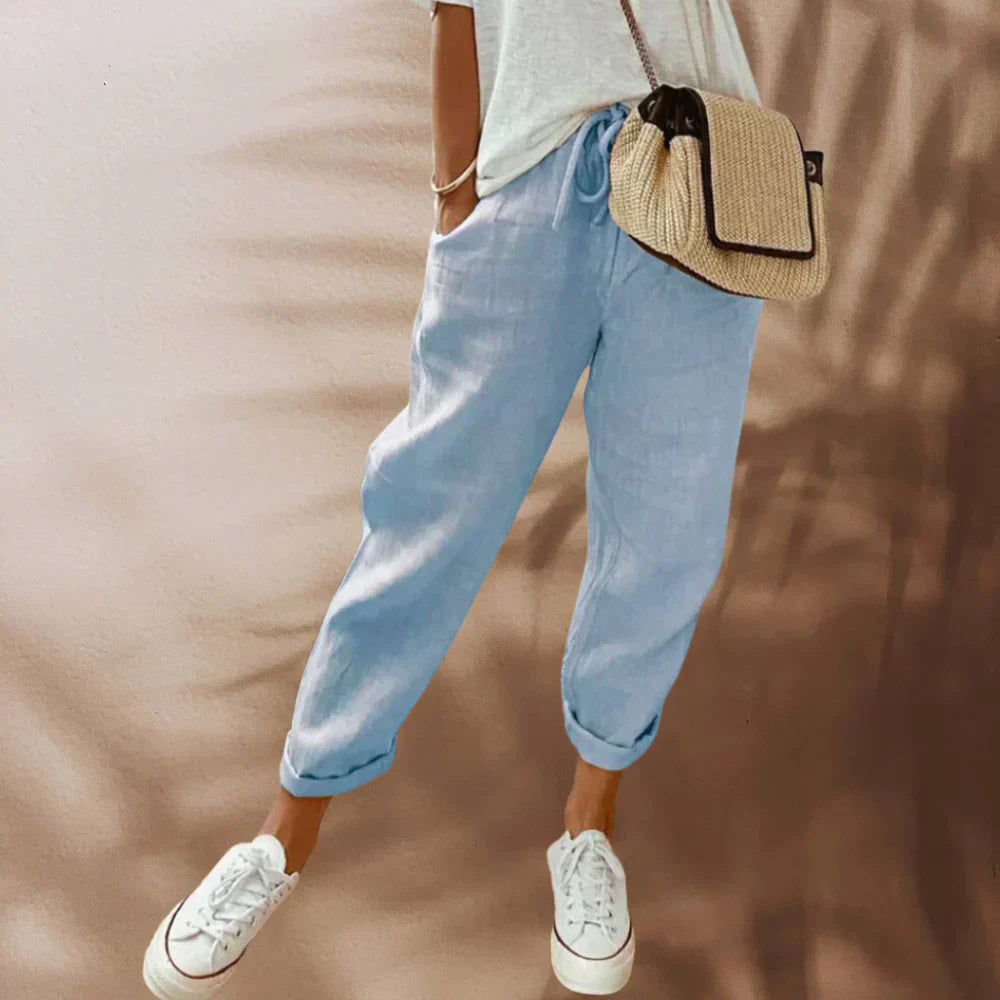 Valenzora | Elegant, casual linen trousers