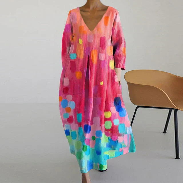 Valenzora | Elegant, colorful summer dress with print