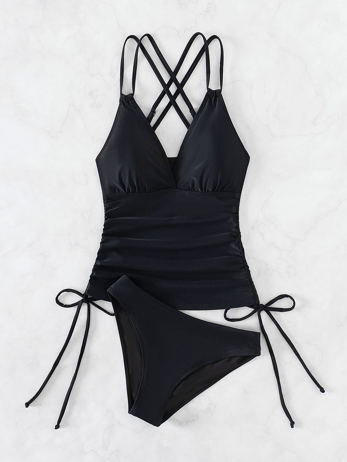 Valenzora Tankini swimsuit with crossed straps