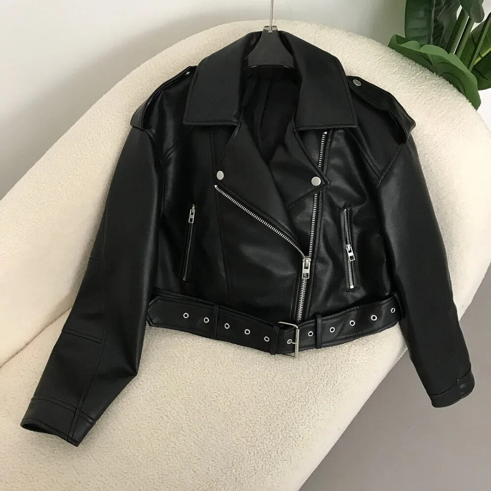 Valenzora | Elegant leather jacket for spring