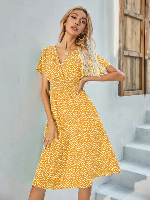 Valenzora – Kurzärmeliges A-Linien-Kleid