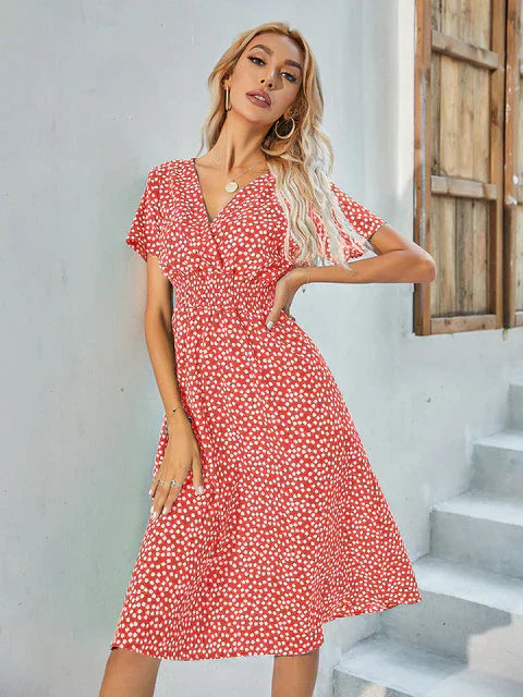 Valenzora – Kurzärmeliges A-Linien-Kleid