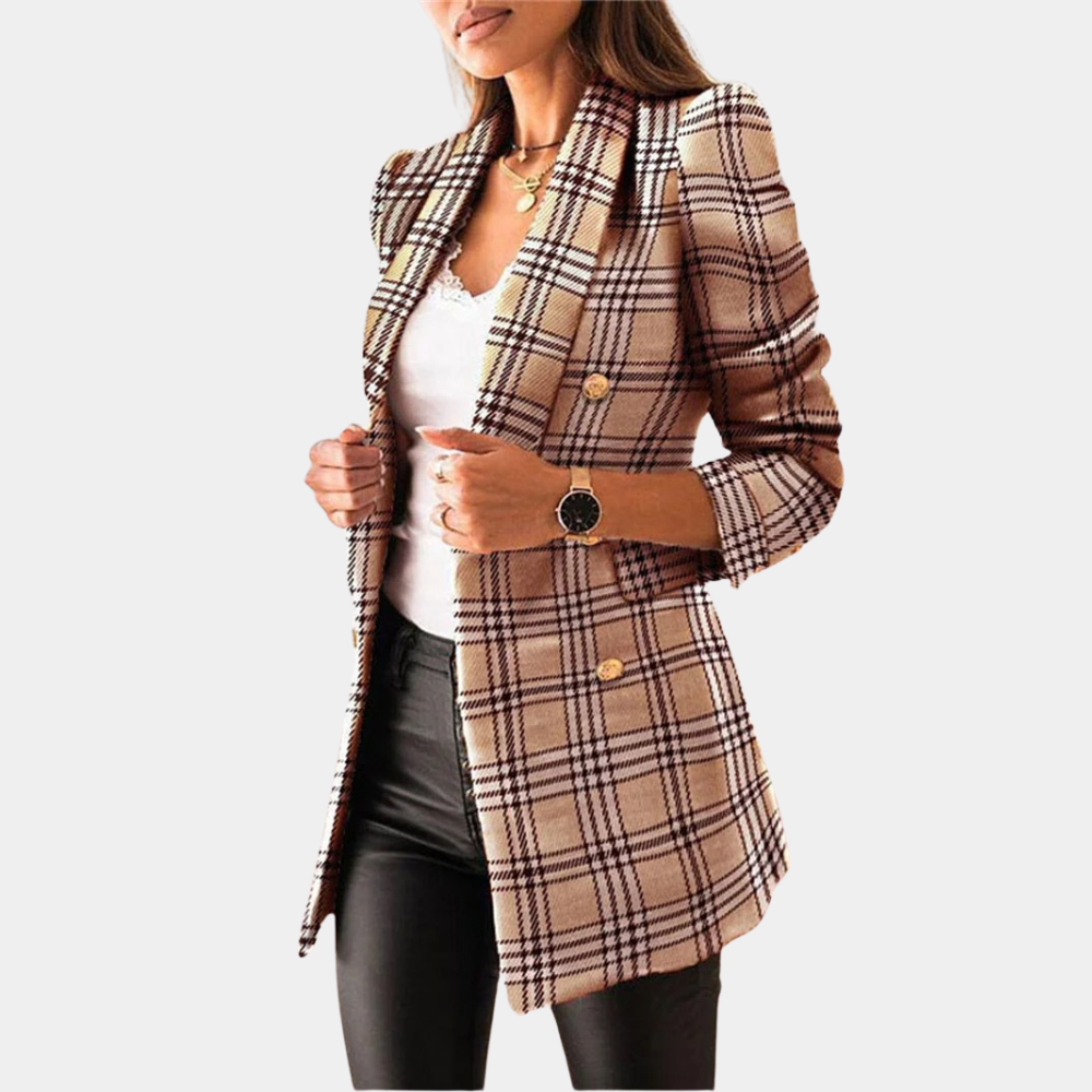 Valenzora | Elegant double-breasted tweed blazer for women