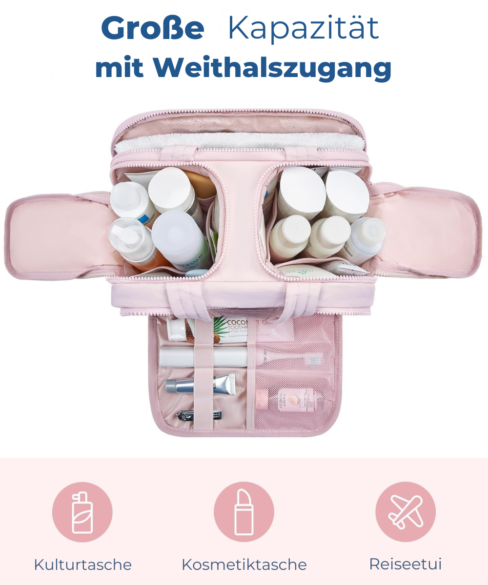 Valenzora | Multifunktionales Kulturbeutel-Set mit Daunenfüllung