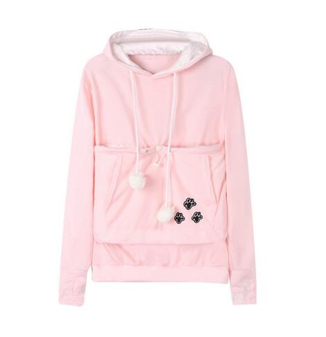Valenzora - Women's hooded sweatshirt with embroidered zip pockets for casual winter wear