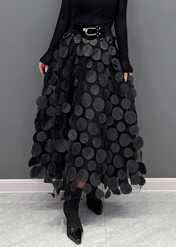 Valenzora - Polka dot patchwork tulle skirt