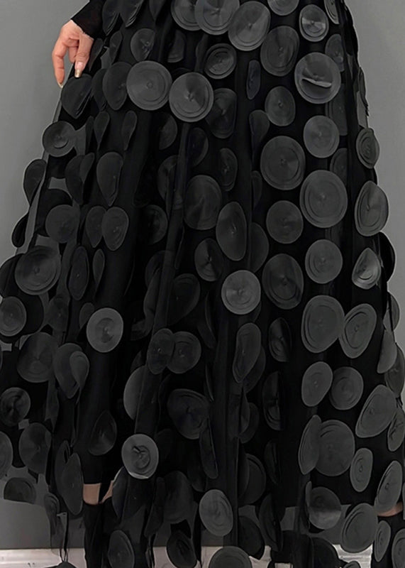 Valenzora | Chic skirt made of polka dot and tulle patchwork