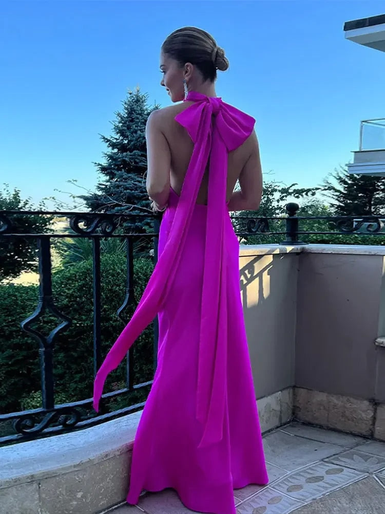 Valenzora | Rüschen-Rückenbandage Rückenloses Ärmelloses Kleid