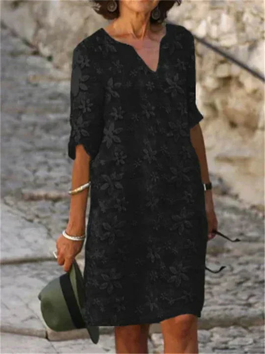 Valenzora | Elegant floral midi dress