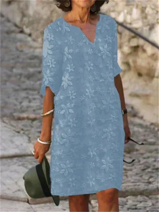 Valenzora | Elegant floral midi dress