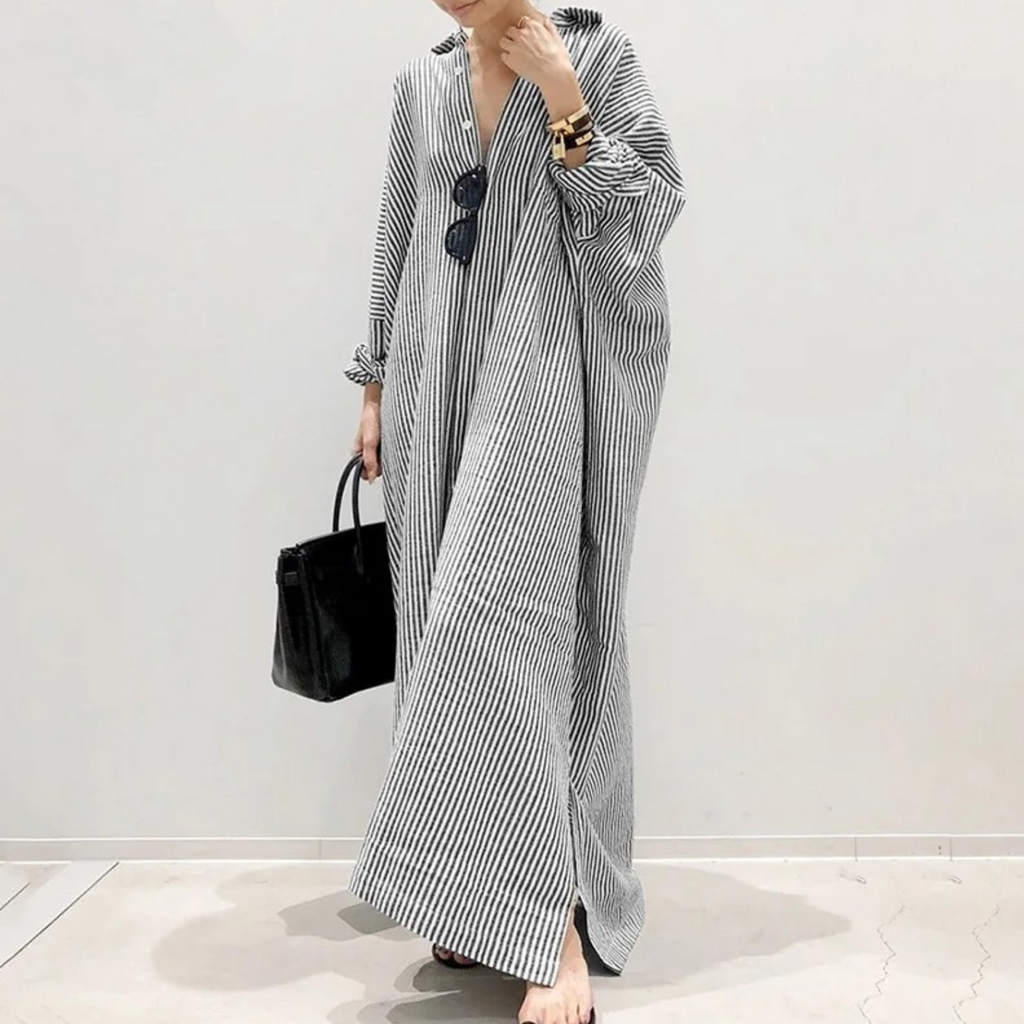 Valenzora | Summer stylish striped long dress