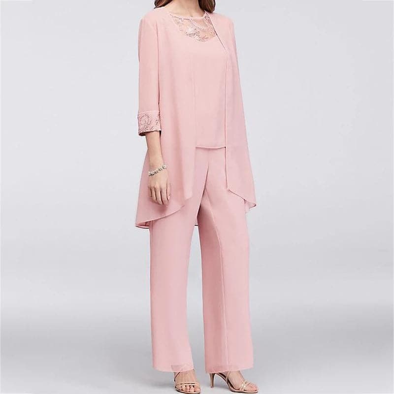 Valenzora | Overall 3-piece set Elegant jacket & lace top Relaxed fit