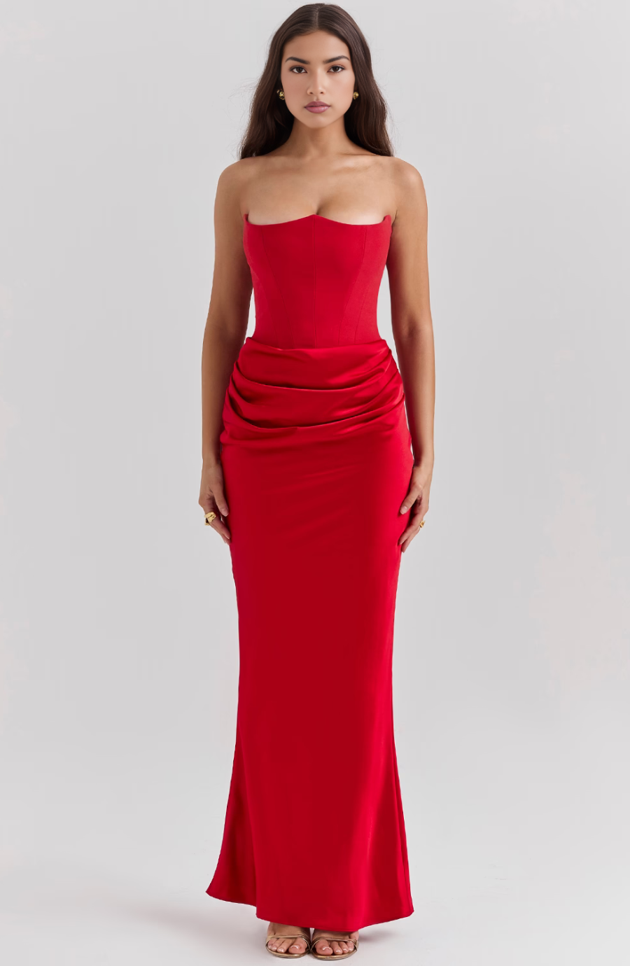 Valenzora | Strapless Cut and Pleated Hem For Women