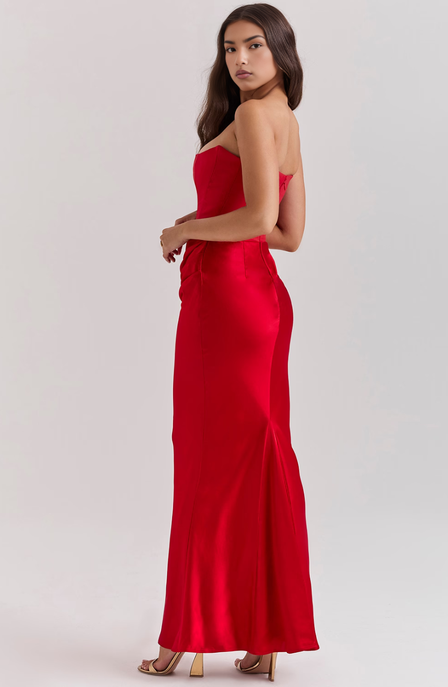 Valenzora | Strapless Cut and Pleated Hem For Women