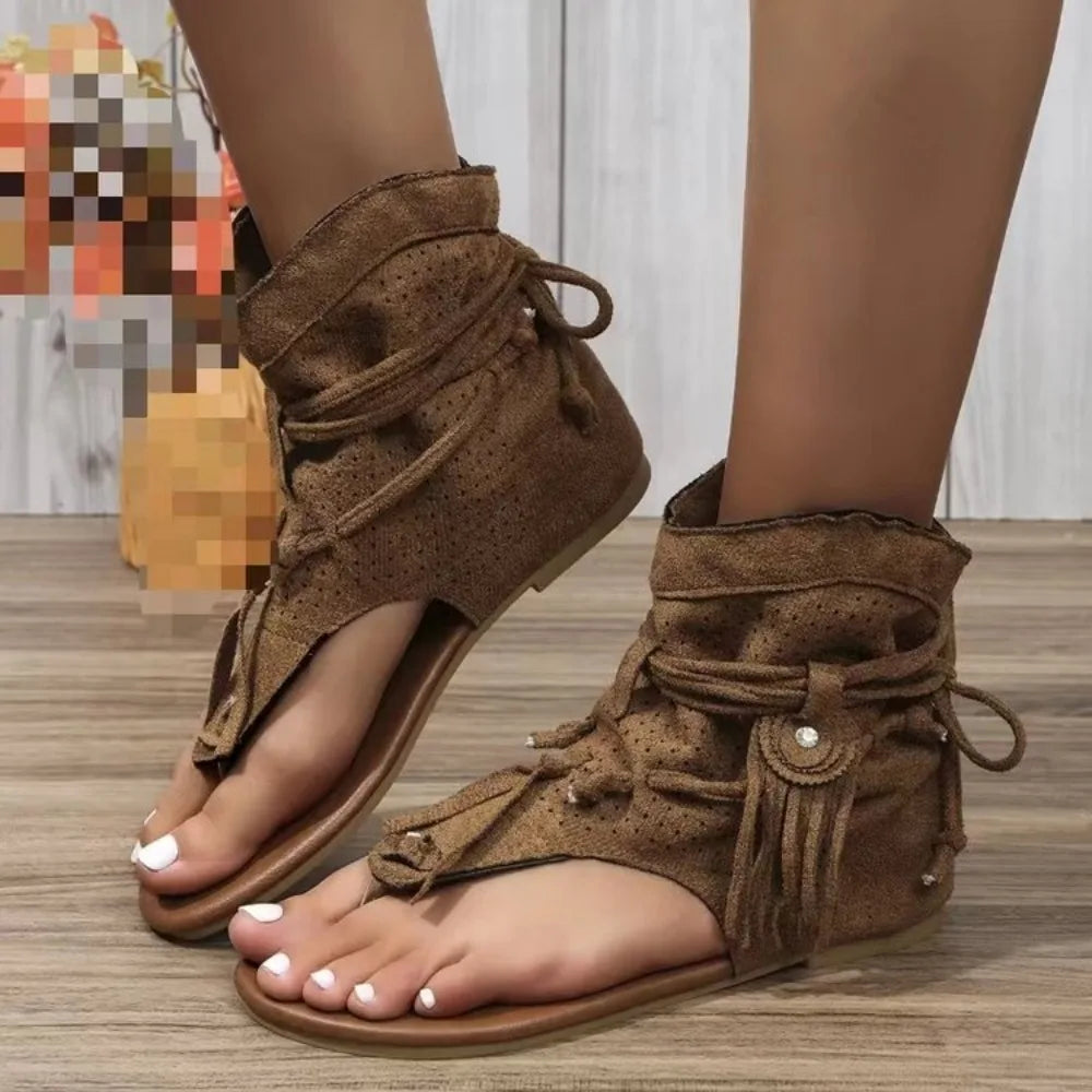 Valenzora | Retro Vintage Suede Women's Sandals