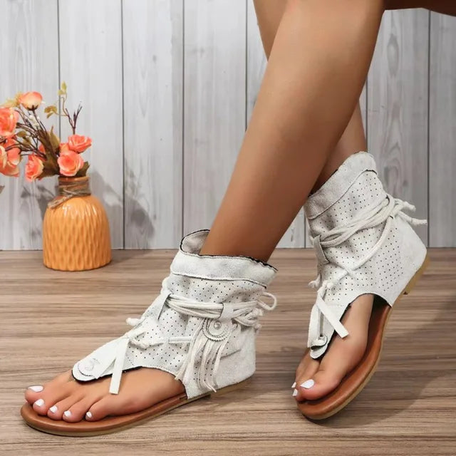 Valenzora | Retro Vintage Suede Women's Sandals