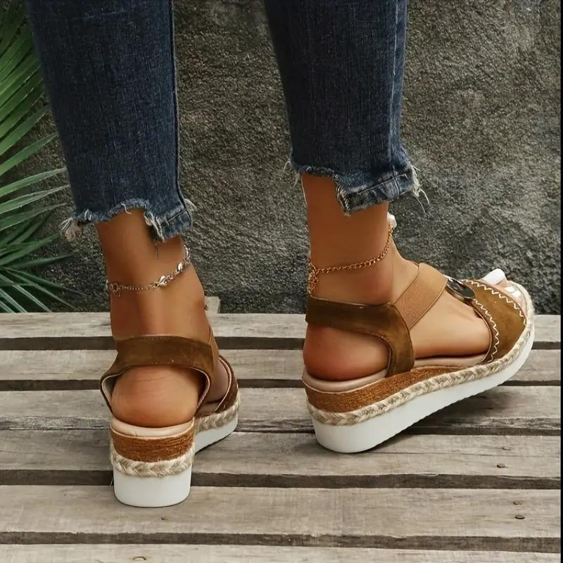 Valenzora | Sandals, platform, elastic strap, wedge sandals, shoes for summer