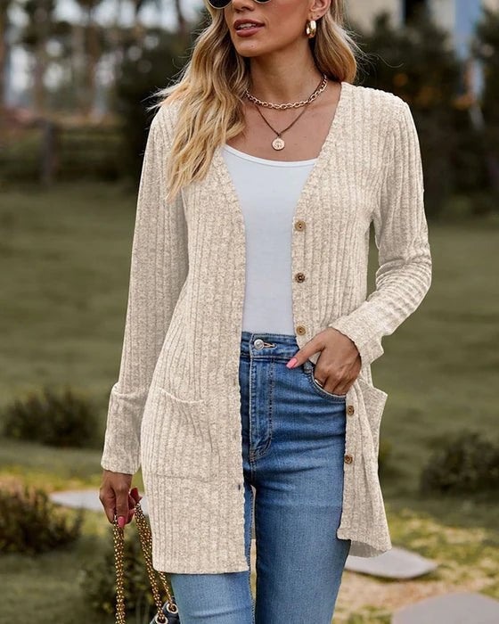 Valenzora - Langärmelige Damenstrickjacke