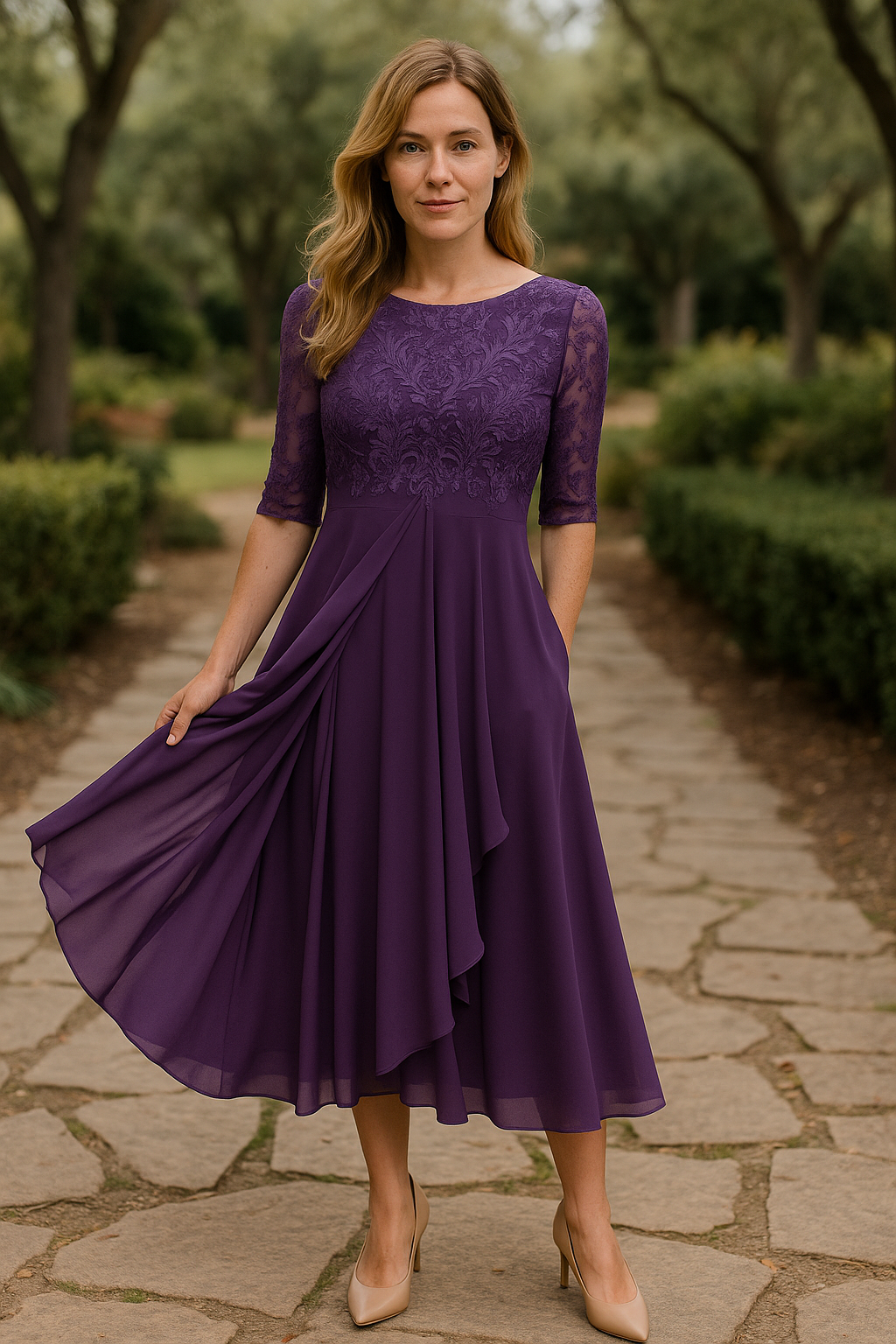 Flair Whisperer Kuscheliges Glamour-Kleid