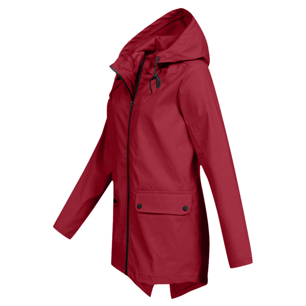 Women's hooded raincoat