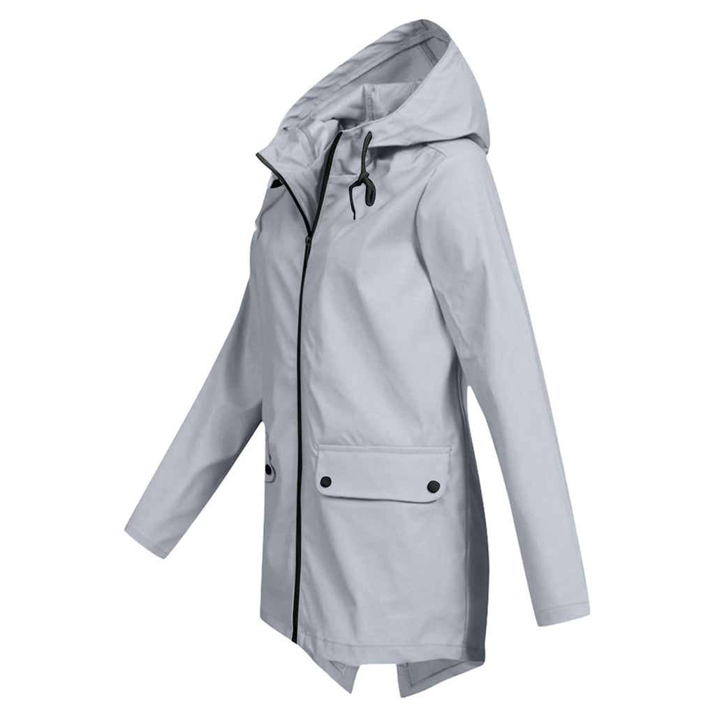 Women's hooded raincoat