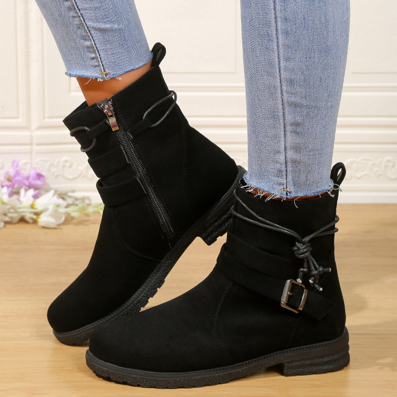 Valenzora | Fashion Belt Buckle Boots