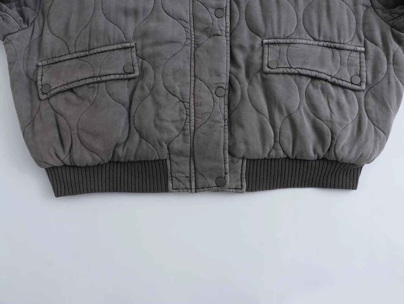 Valenzora | Loose Grey Bomber Jacket for Women