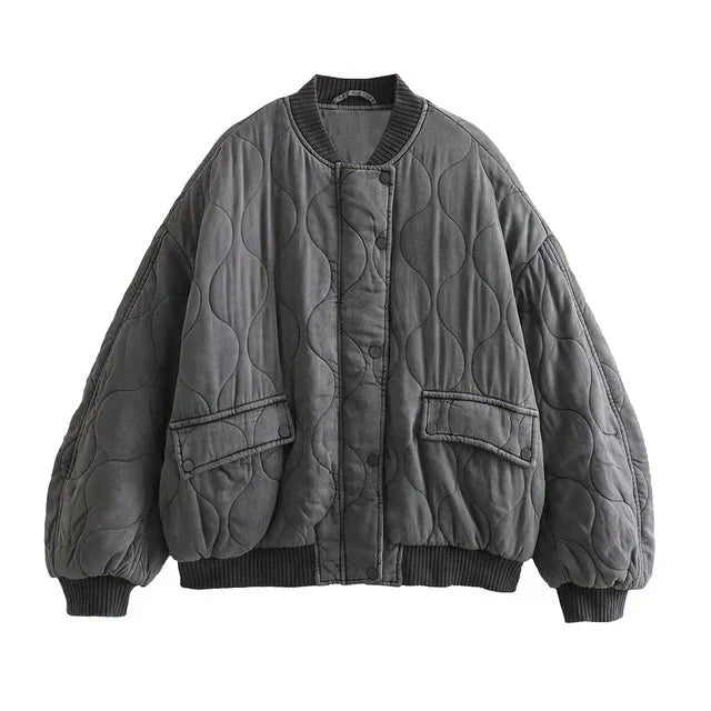 Valenzora | Quilted, Oversized Bomber Jacket