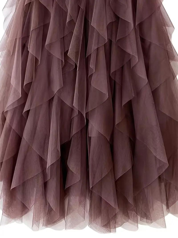 Valenzora | Ruffled skirt Long stylish tulle skirt