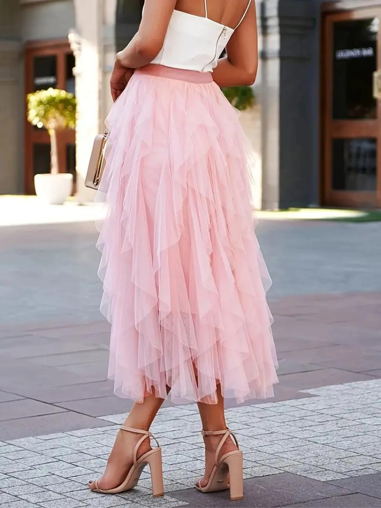 Valenzora | Ruffled skirt Long stylish tulle skirt