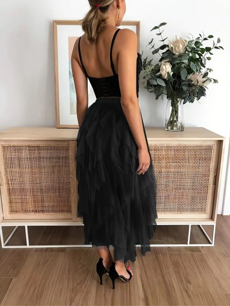 Valenzora | Ruffled skirt Long stylish tulle skirt