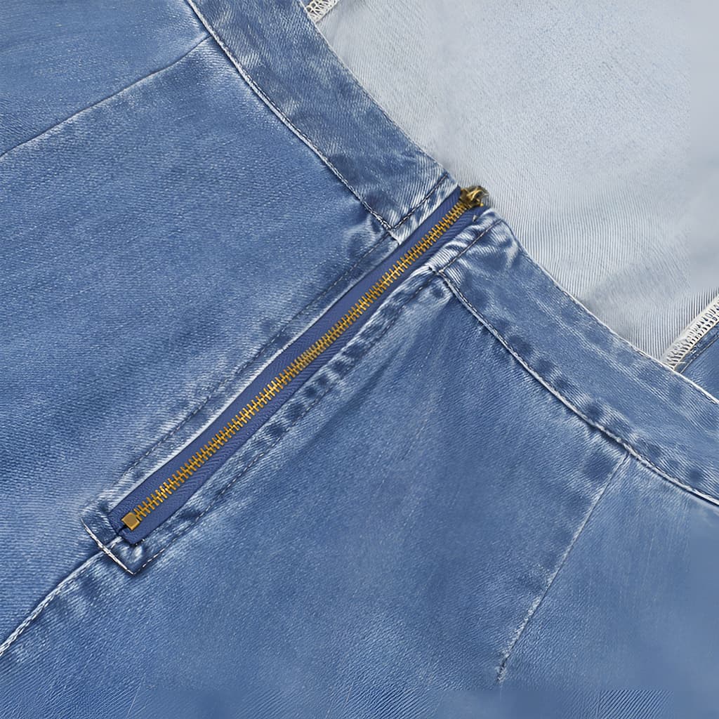 Valenzora | Jeans-Jumpsuit mit Rüschen