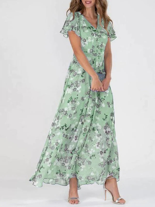 Valenzora | Geblümtes Chiffonkleid für Damen