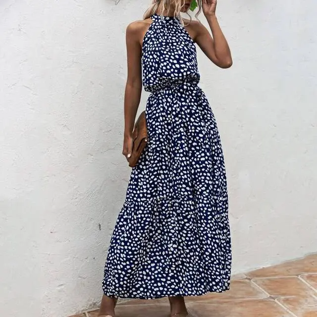 Valenzora | Trägerloses Maxikleid mit Blumenmuster