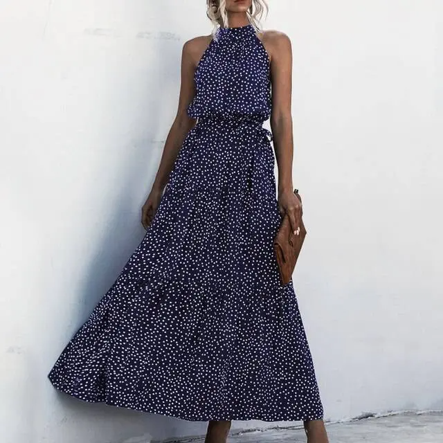 Valenzora | Strapless maxi dress with floral pattern