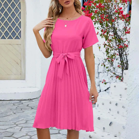 Valenzora | Mintgrünes Faltenkleid