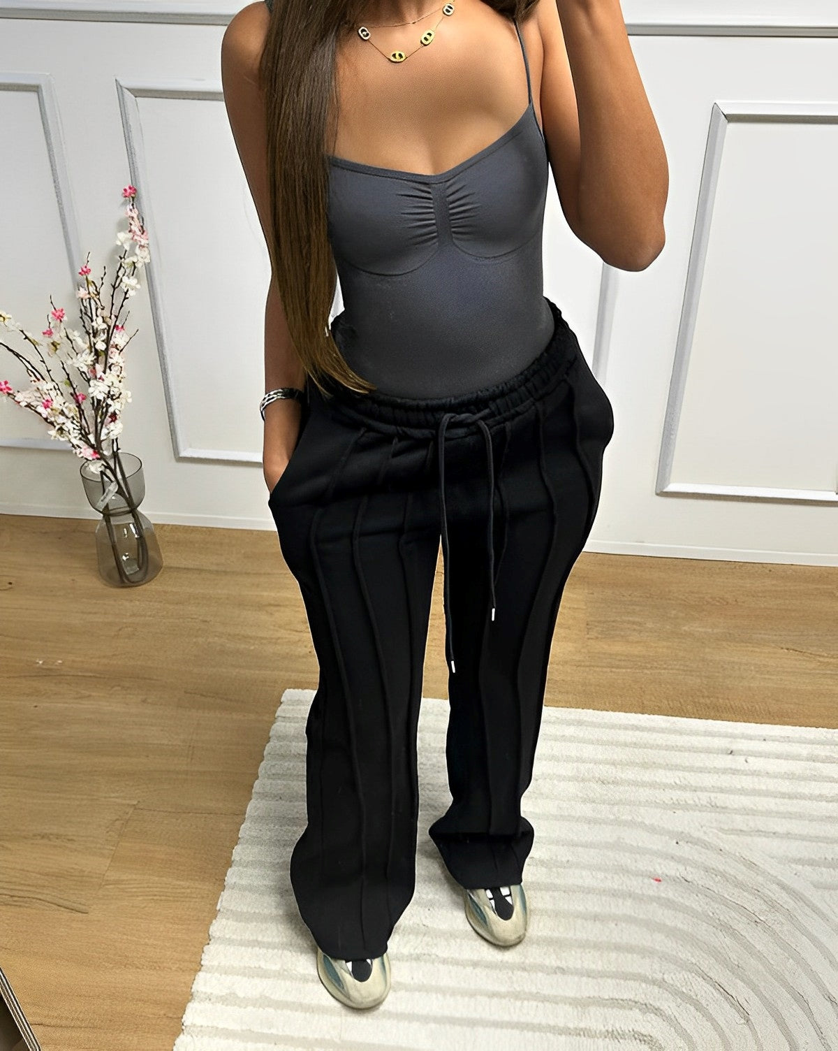 Valenzora | Striped loose fit jogging pants for women