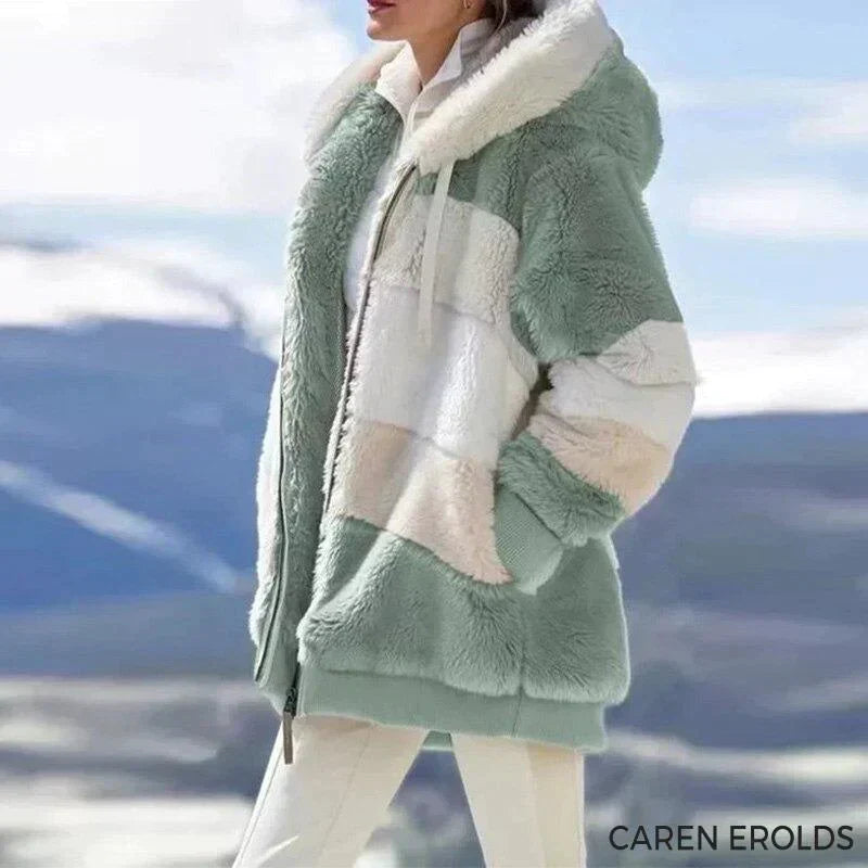 2026 Cozy tweed hooded jacket with plush wool lining