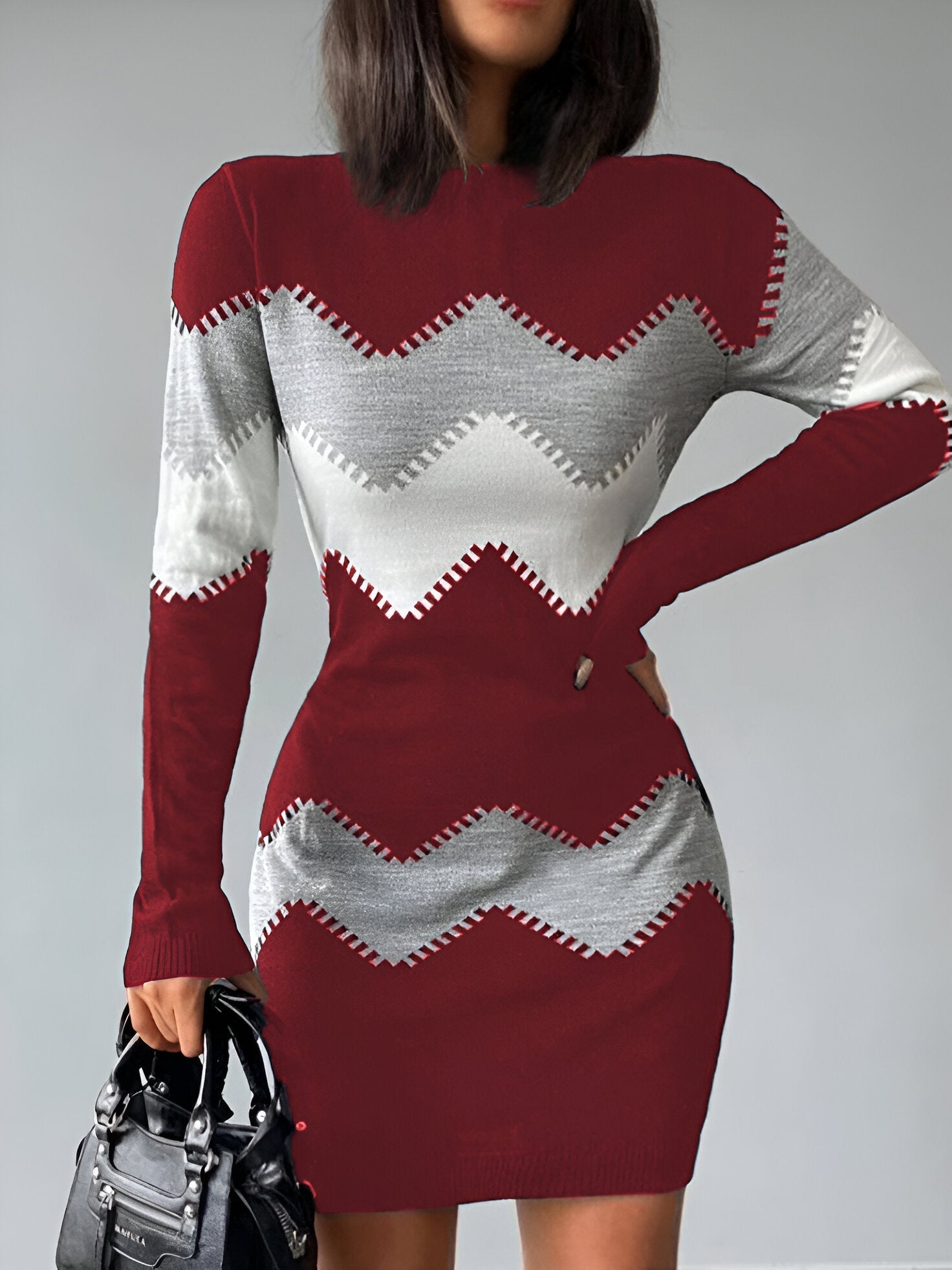 Valenzora | Knitted Bodycon Mini Dress for Women