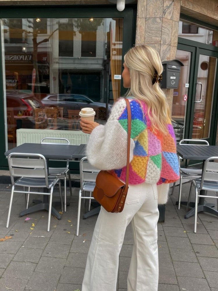 Valenzora | Warme, offene grobgestrickte Weste für Damen