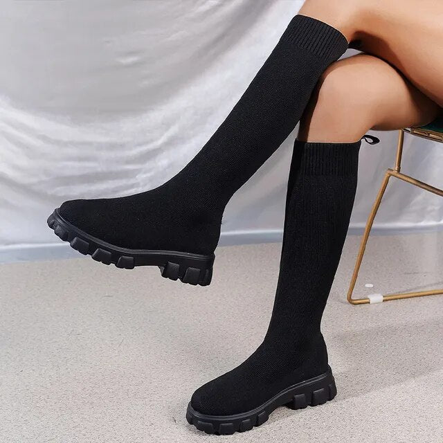 One-high stretch socks shoes