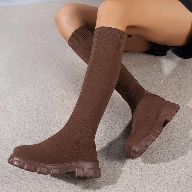 Valenzora – Ankle-high stretch sock boots