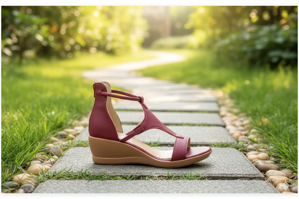 Valenzora - Comfortable orthopedic wedge sandals for women | Casual leather wedge sandals with arch support