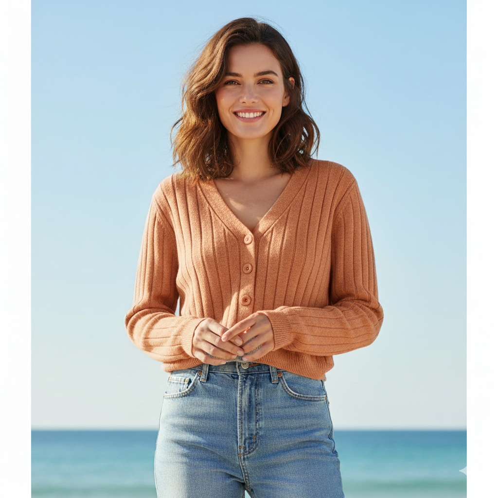 Valenzora | Damen-Strickpullover mit Schnürung und V-Ausschnitt