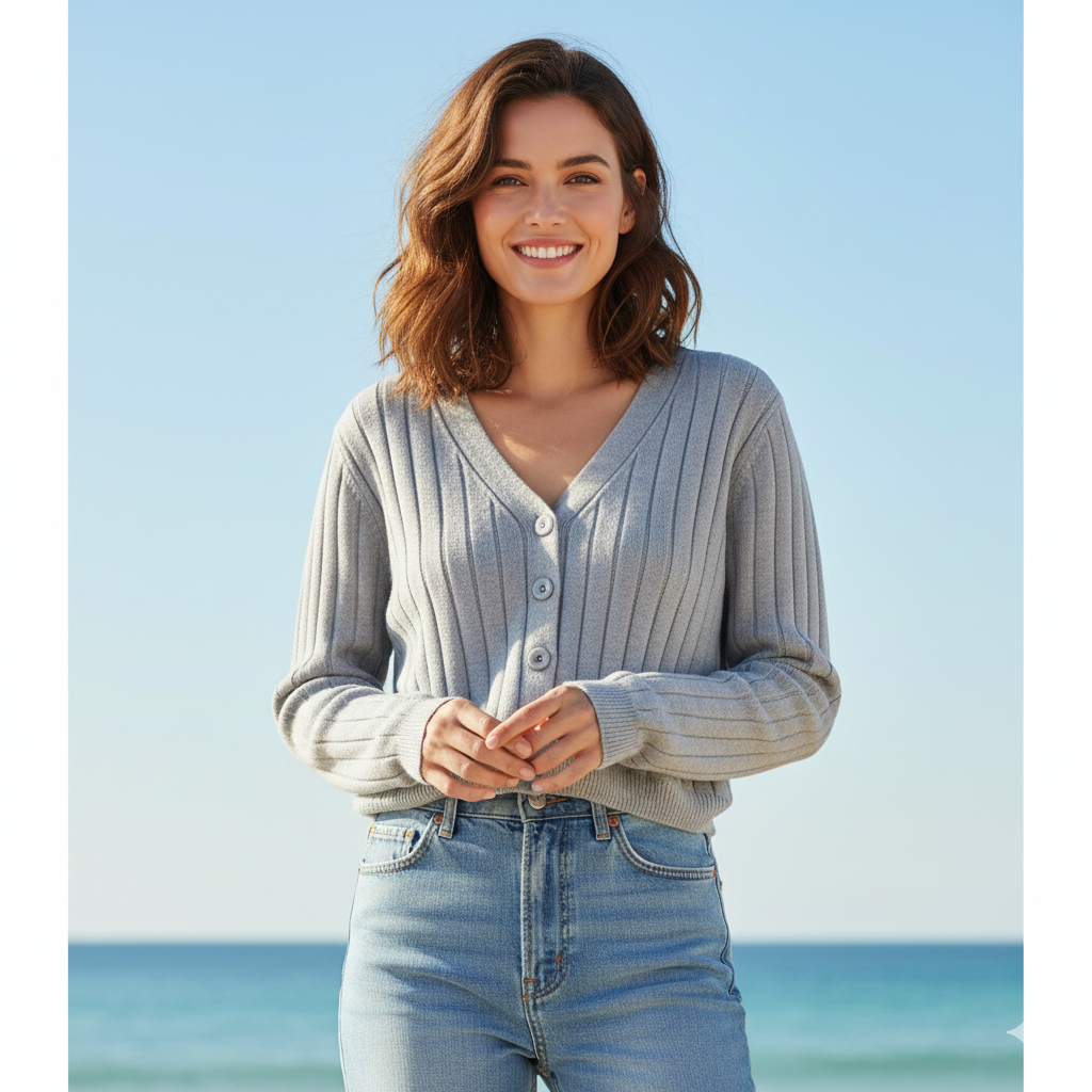 Valenzora | Damen-Strickpullover mit Schnürung und V-Ausschnitt