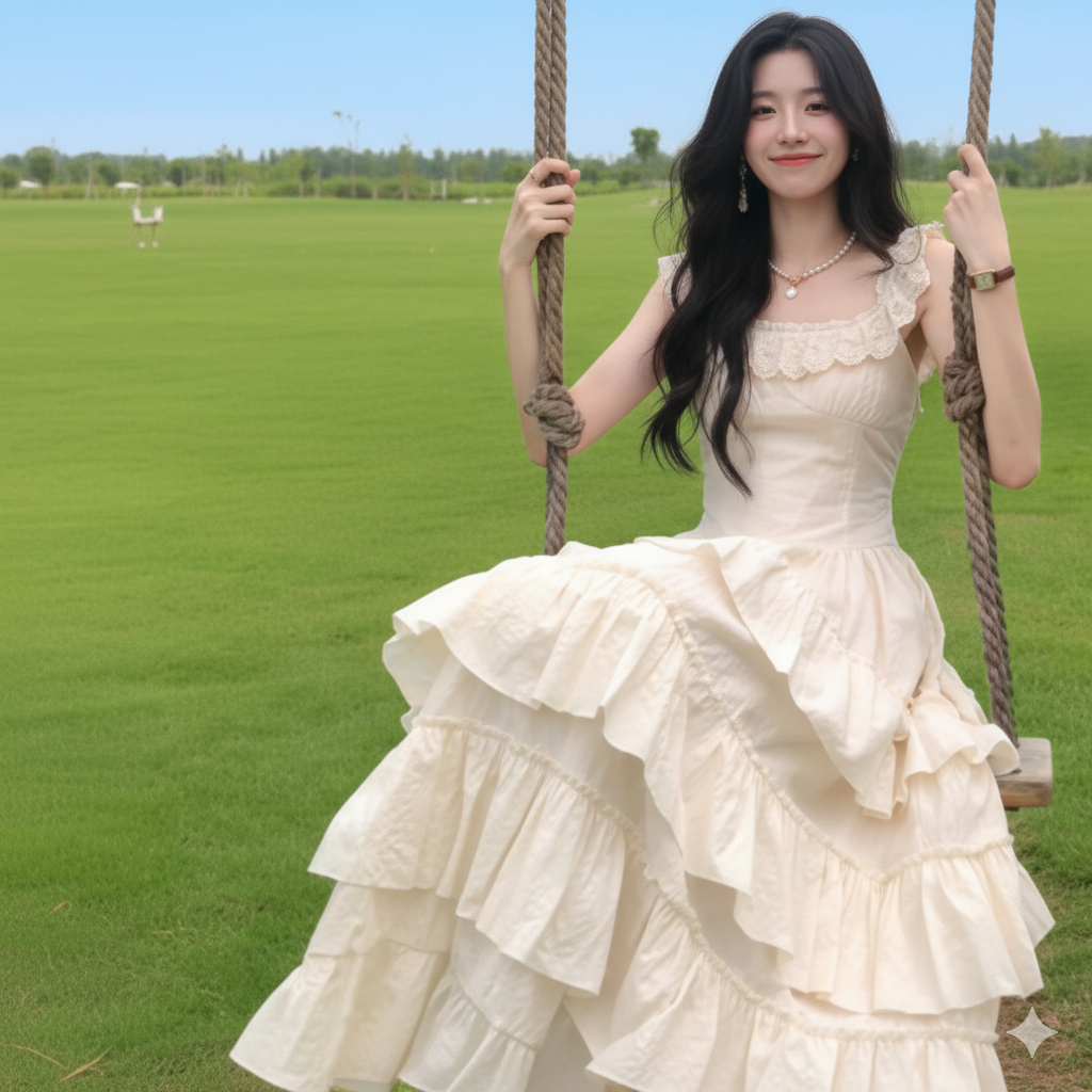 Valenzora | Elegantes ärmelloses Rüschen-Kuchenkleid