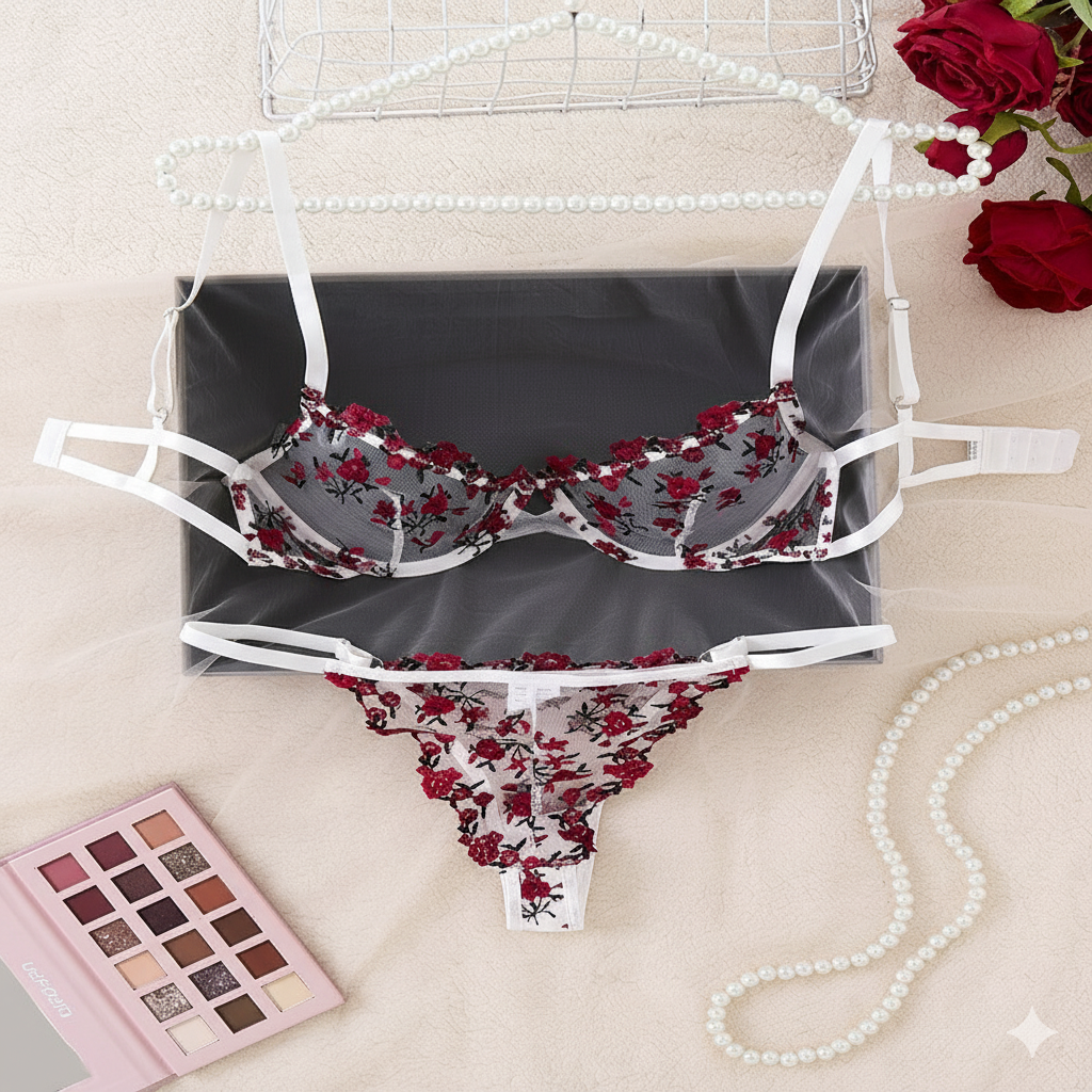 Valenzora underwear two-piece set with contrasting colors